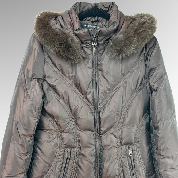 Via Spiga Women’s Winter Parka Mid Length Jacket - Picture 3 of 8